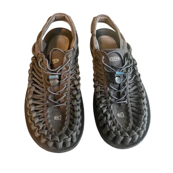 Keen Men’s Charcoal Gray UNEEK Braided Cord Sandals main image 4